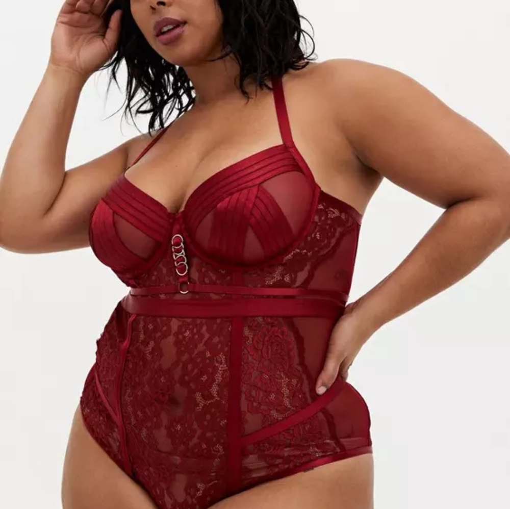Torrid Lace Bodysuit With Open Back